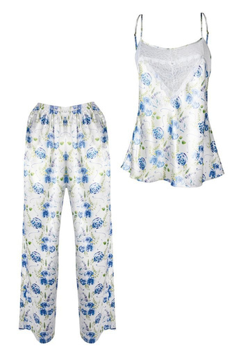 Flowers Komplet Damski Piżama DKaren - DK-KC 1 granatowy