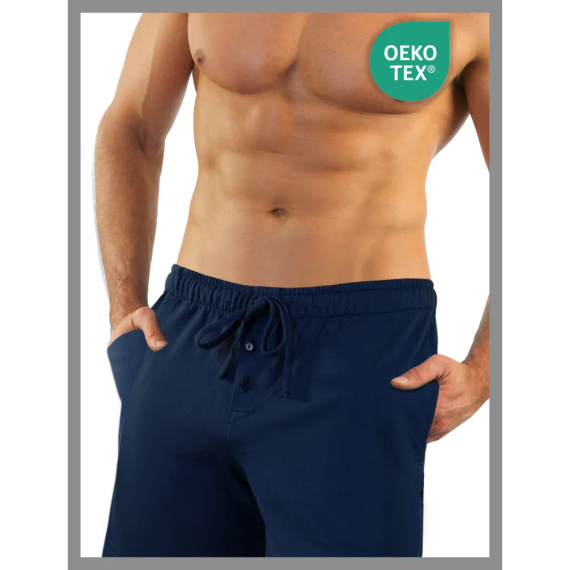 7542 Piżama Męska długi rękaw Sesto Senso - musztardowy