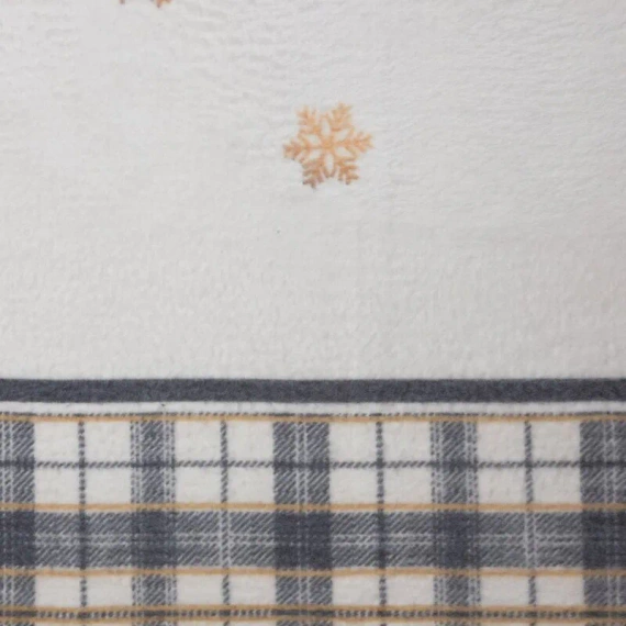 Angel koc świąteczny narzuta gwiazdki Eurofirany kremowy