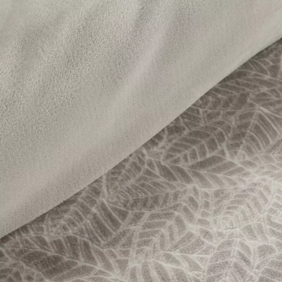 Flano 3 pościel welurowa liście Eurofirany beżowy