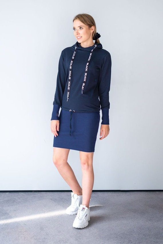 128 Sukienka dresowa MIRACLE-granatowy