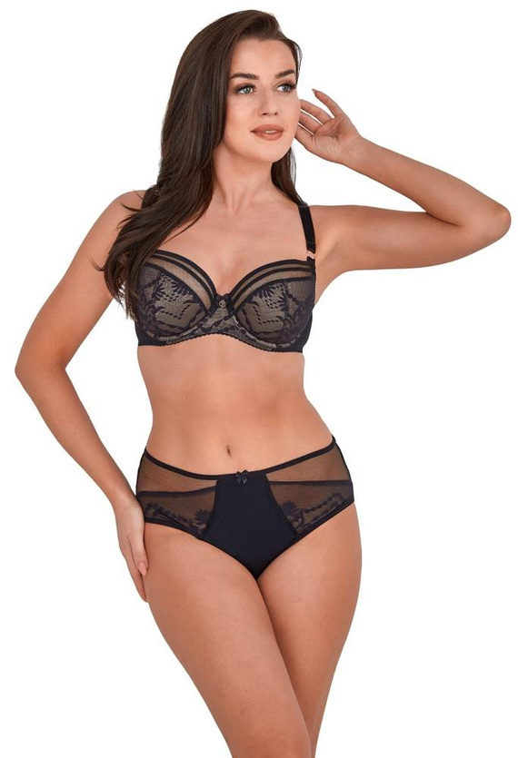 BS 1191 Bice Biustonosz póusztywniany (semi soft)Gaia- czarny