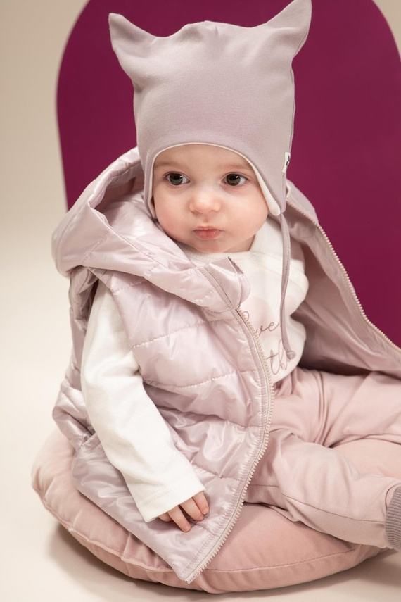 Happiness Wiązana Czapka niemowlęca Pinokio - szary