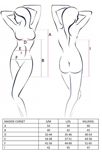 Maddie Corset gorset damski Passion czarny