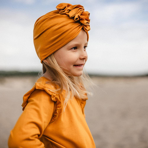 Czapka Turban dla dziewczynki "Simply Comfy" Ewa Klucze miodowy 