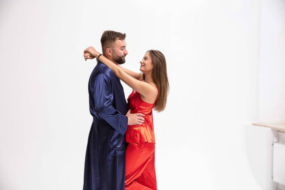 Lukas Szlafrok męski Dkaren - granatowy