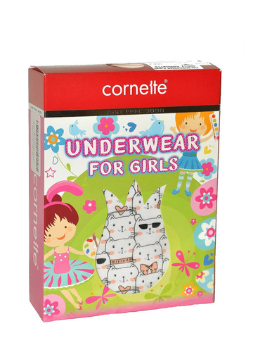 806 Figi dziewczęce Cornette 3-pak biały