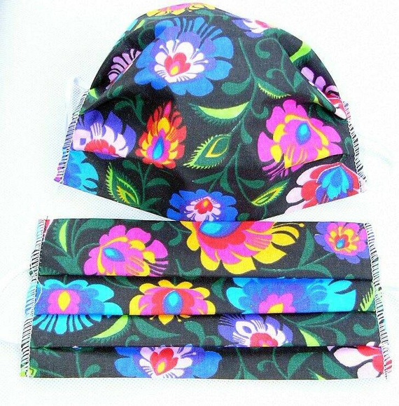 Maseczka dwuwarstwowa Karo - 4493 kolorowe motyle