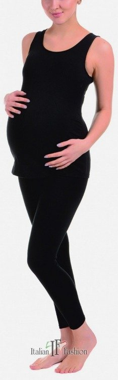 Koszulka Damska Ewelina  szerokie ramiączko Italian Fashion- czarna 