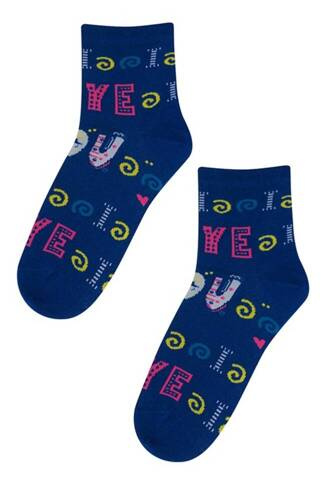 W84.01P Woman Casual Skarpety Walentynkowe damskie Wola 199/B6R - navy