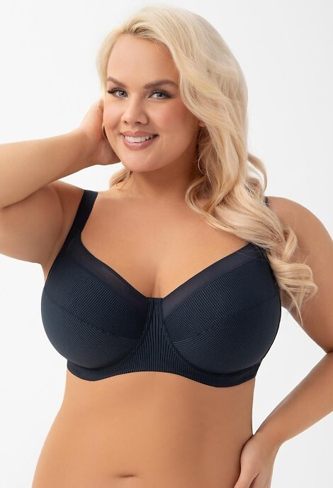 K 974 Anika Gorsenia granatowy– biustonosz soft z fiszbinami, miękki, stabilny i wygodny