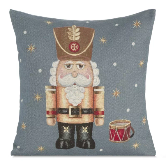 Chp 6082 Poszewka świąteczna gobelinowa Dziadek do orzechów Eurofirany popielaty