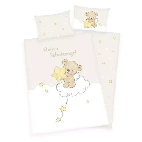 Miś aniołek Pościel bawełniana do łóżeczka Herding beżowy