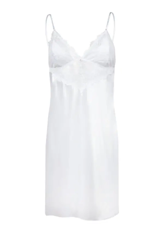 Frances Halka satynowa koszulka damska DKaren - biały