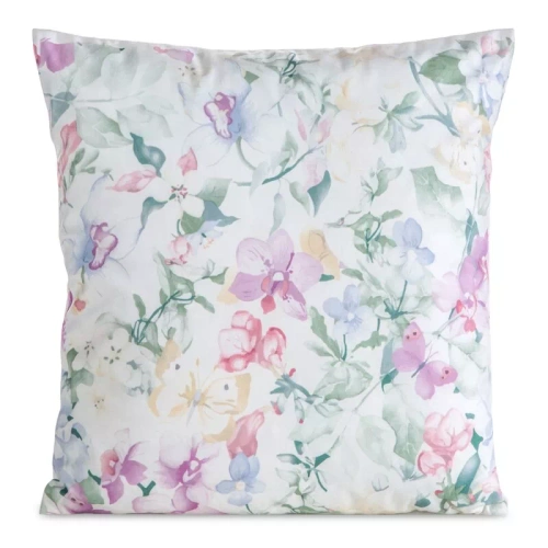 Poszewka 45x45 Mink 29 Eurofirany welur kwiaty dekoracyjna