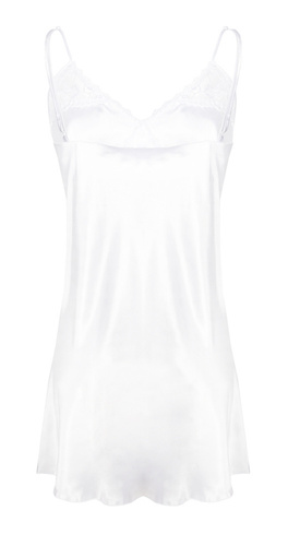 Hana Halka satynowa koszulka damska DKaren - biała