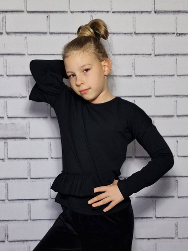 Laura bluzka z długim rękawem Bambarillo czarny