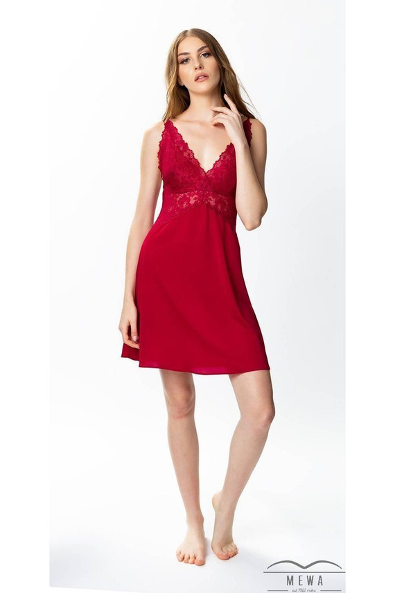 86396 Valentina koszula nocna damska Visti burgundowy 