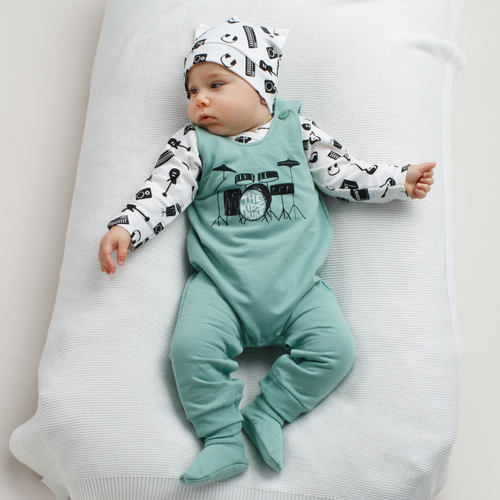 Lets Rock Ogrodniczki dla chłopca Pinokio - zielony