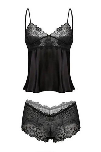 Felicia Komplet piżama damska DKaren - czarne