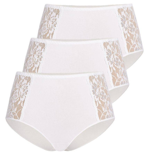 140-3 Loren Wielopak figi z wysokim stanem Teyli - biały