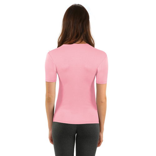 Isabel Bluzka damska krótki rękaw Sesto Senso różowy