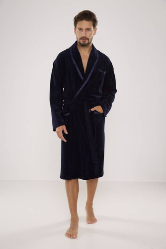 666 Ronaldo szlafrok męski De Lafense - granat