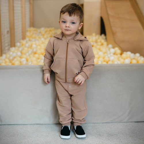Dres chłopięcy Eevi Snack Time bawełna bluza kaptur spodnie