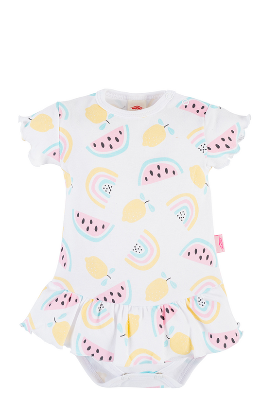 0323AA "Fruit Party" Sukienkobody krótki rękaw Makoma