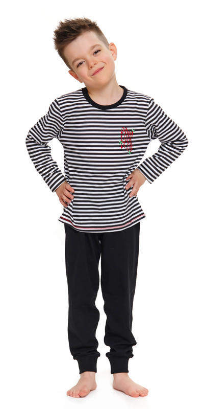 5236 "Stripes" Piżama dziecięca Unisex Doctor Nap - black n