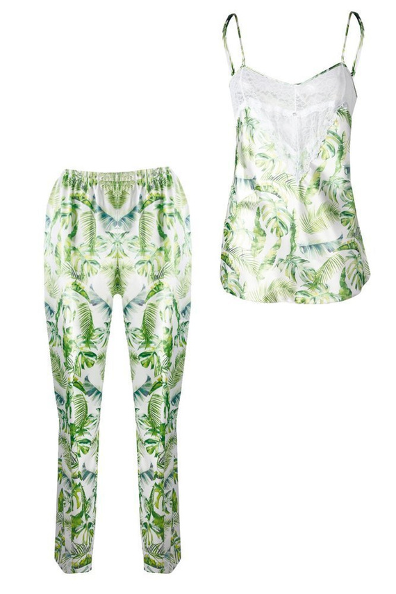 Flowers Komplet Damski Piżama DKaren - DK-KC 11 biały