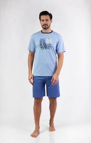 474 Piżama męska Regina -niebieski