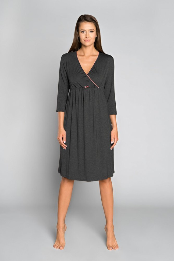 Sonata ciążowa i do karmienia 3/4 rękaw Italia Fashion - ciemny melanż/zielony 