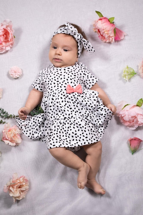 175064 Opaska niemowlęca "Alice" Nicol - kropki