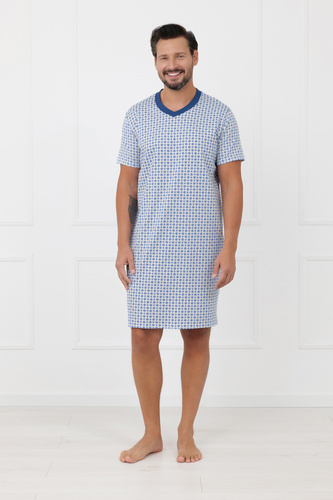 Koszula nocna męska Niger Italian Fashion 100% bawełna krótki rękaw