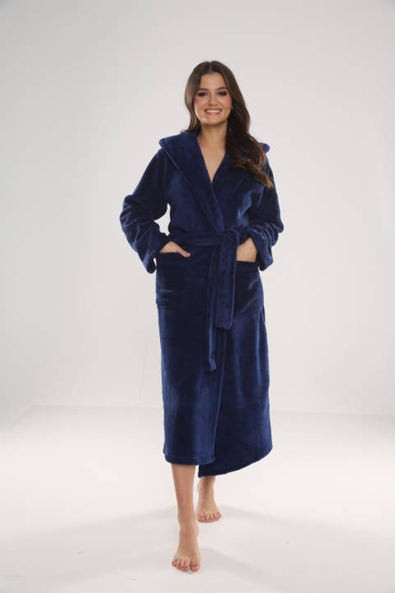 807 Luna II Długi Szlafrok Damski Forex - Granat