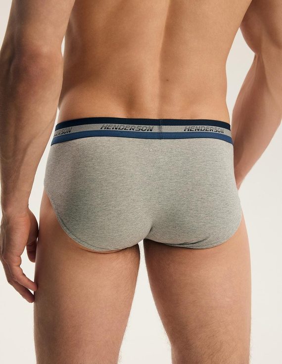 Slipy Męskie Henderson Far 45787 2-Pak Bawełniane Szare i Jeans