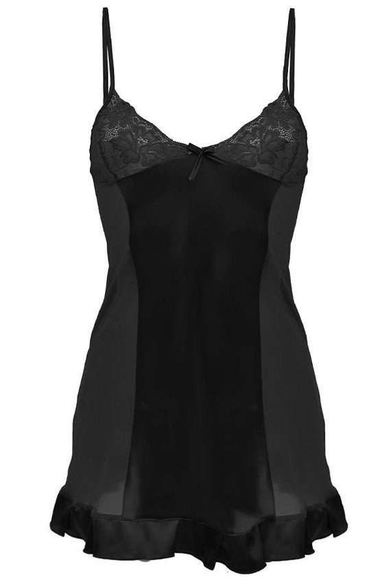 Calla Halka satynowa koszulka damska DKaren - czarny