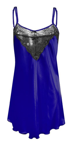 Carla Koszulka damska satynowa DKaren - modrak