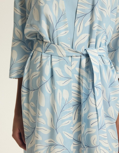 Szlafrok damski 44483 Estes 100% wiskoza 3/4 lekki- pale blue