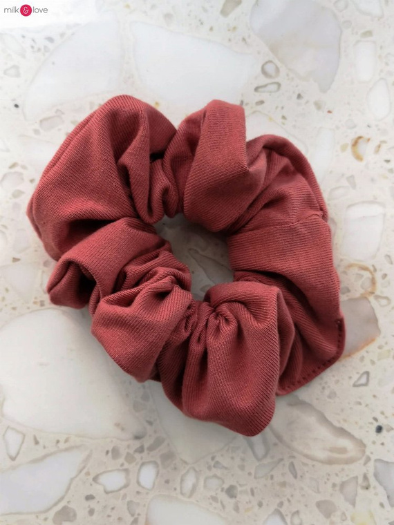 Scrunchie gumka do włosów gładka Milk&Love czarny