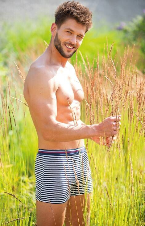 MXH 338 Bokserki męskie Key - beżowy