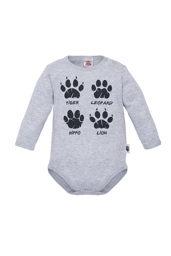 Body z długim rękawem "WILD WORLD" Makoma biały 