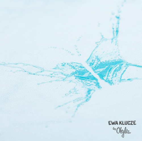 T- shirt bluzeczka "LITTLE CHAMPION" dla dziewczynki Ewa Klucze turkusowa