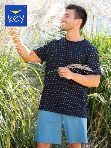 MNS 901  Piżama Męska Key czarny