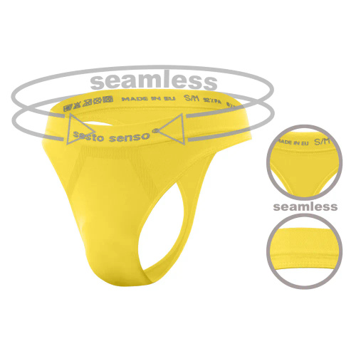 CL13 Stringi męskie bezszwowe Sesto Senso żółty