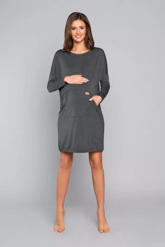 Tirana Tunika damska i ciążowa Italian Fashion- granat 