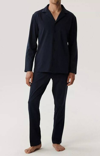 BNMP-001 Piżama męska długi rękaw, Atlantic- granatowa