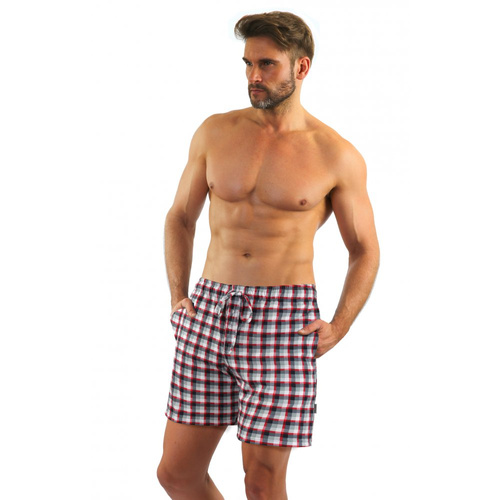 Milo 2 Krótkie spodnie piżamowe Sesto Senso kratka 10 czerwony