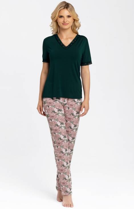 Felicity Piżama Damska Babella- butelkowa zieleń 